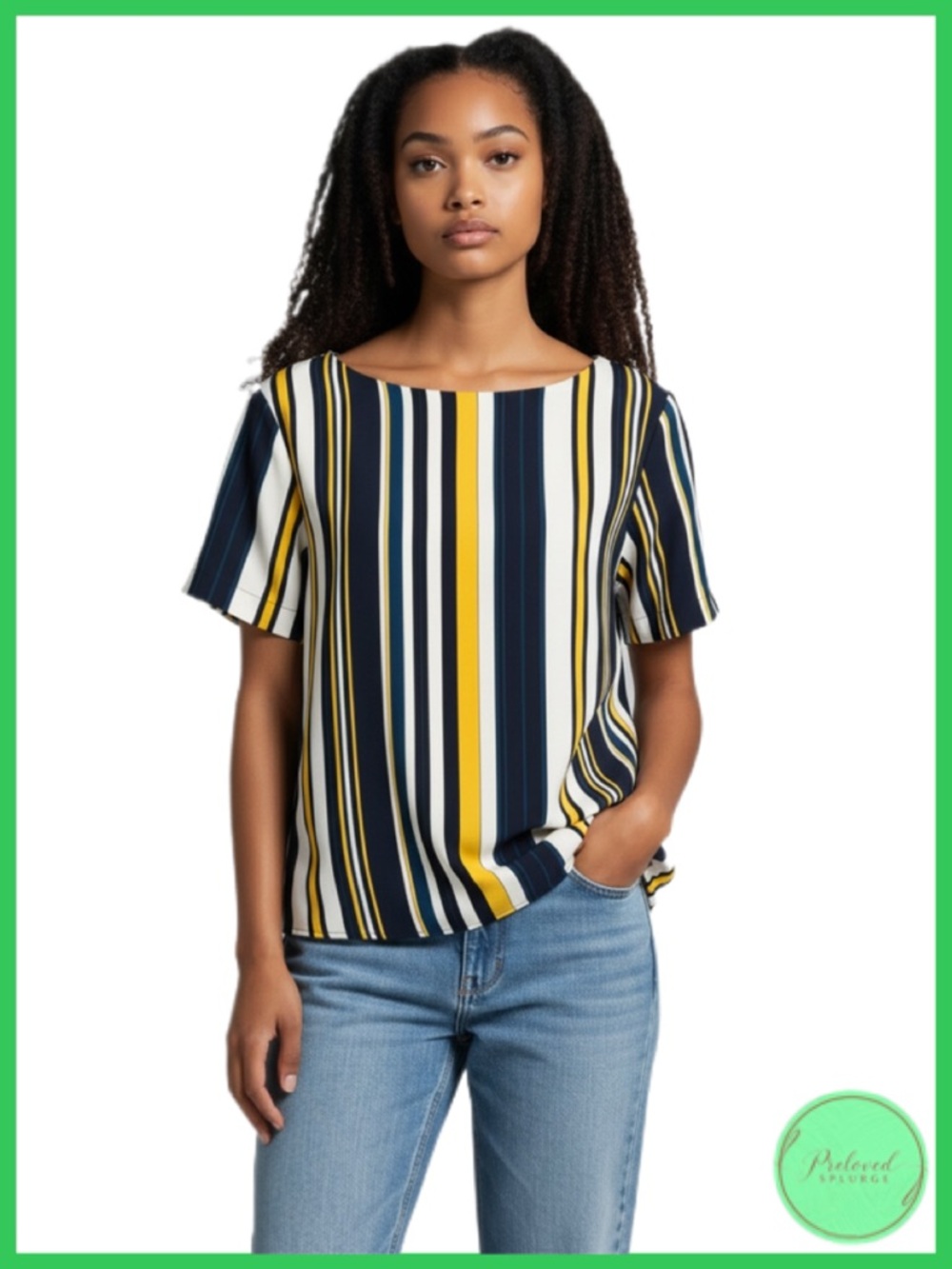ZARA Basic Collection Multicolor Striped Top